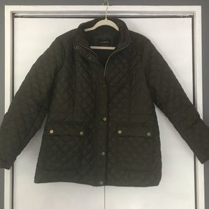 Lucky Brand Quilted Jacket XL Olive Green